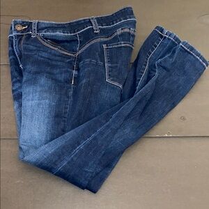 Wax Jean Size 3 Butt I Love You Blue Straight Leg Stretch Denim